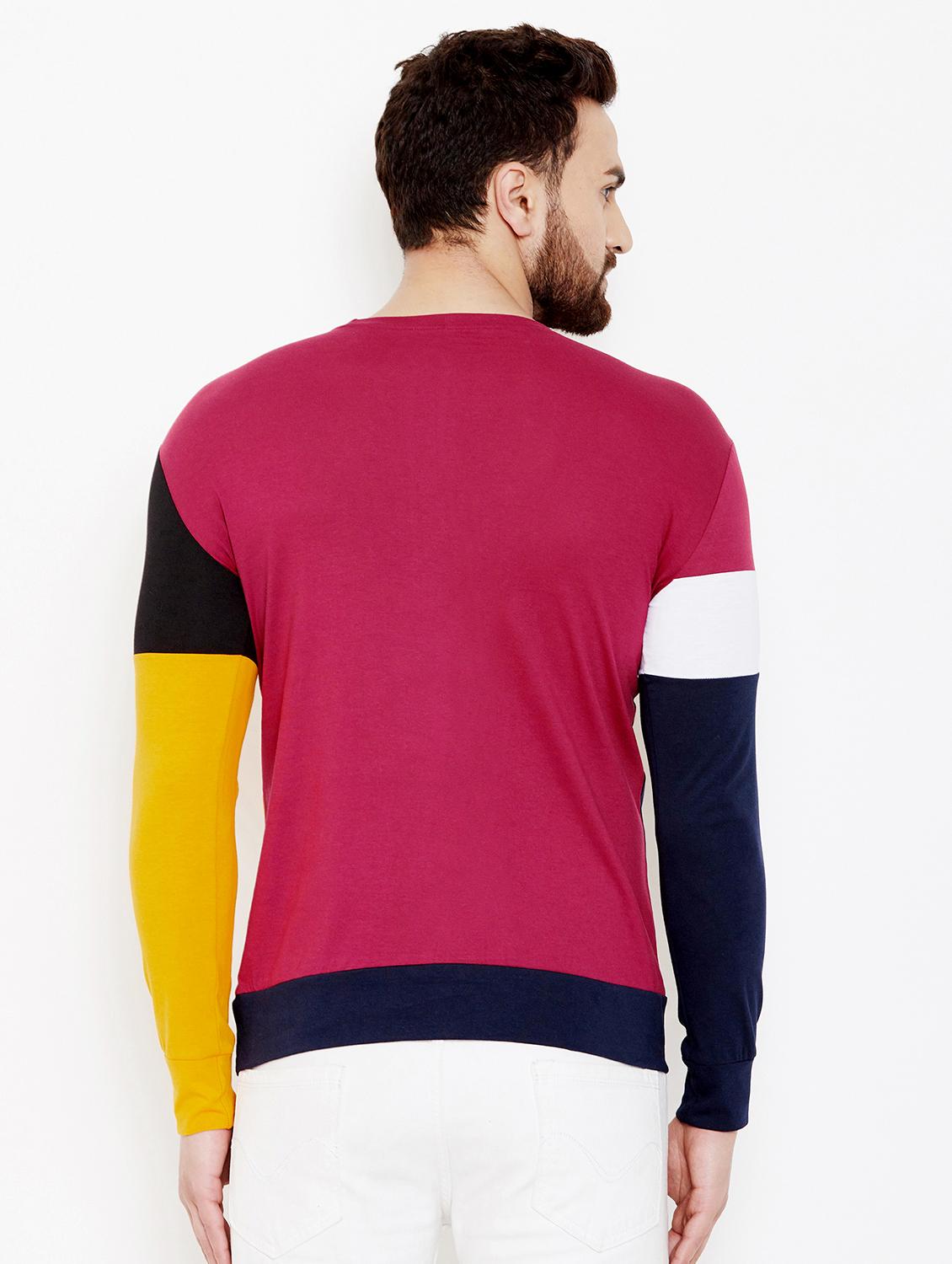 multi color block cut & sew t-shirt - 17399820 - Zoom Image - 3