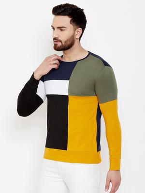 multi color block cut & sew t-shirt - 17399822 - Standard Image - 2