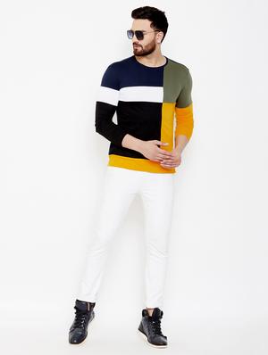 multi color block cut & sew t-shirt - 17399822 - Standard Image - 4
