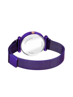 hrv laxurius looking black dial magnet belt girl and women watch magnet belt analog analog watch - 17400110 - Standard Image - 3