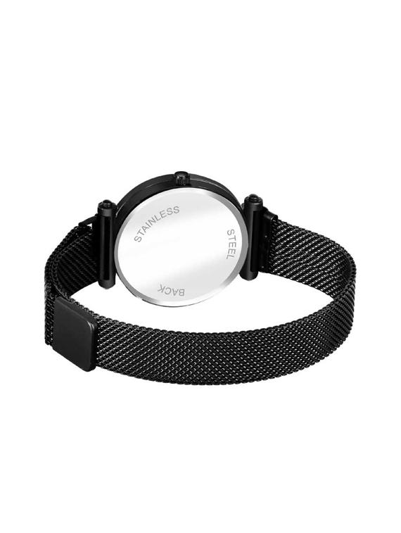 hrv laxurius looking black dial magnet belt girl and women watch magnet belt analog analog watch - 17400110 - Zoom Image - 2
