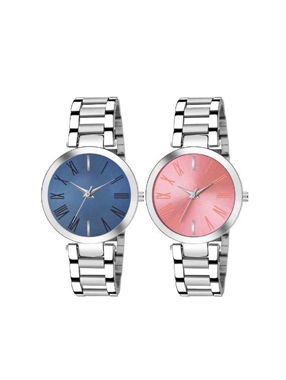 pack of 2 stainless steel stylish girls watch analog watches - 17400336 - Zoom Image - 1
