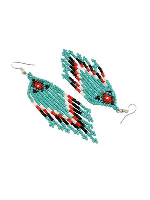 blue brass long necklace - 17400511 - Standard Image - 5