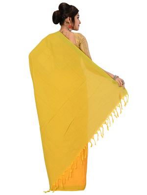stripes bordered handloom saree with blouse - 17400541 - Standard Image - 2