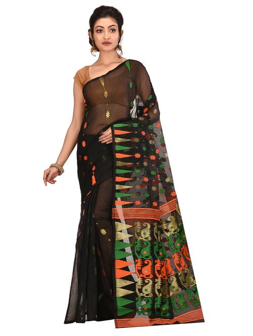 self-design jamdani saree - 17400569 - Standard Image - 1