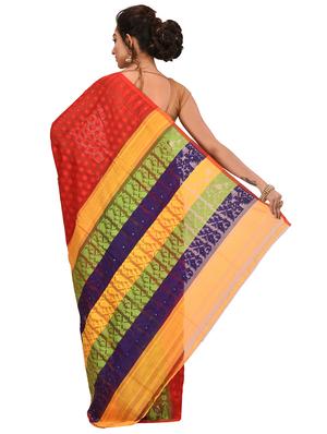 self-design jamdani saree - 17400581 - Standard Image - 2