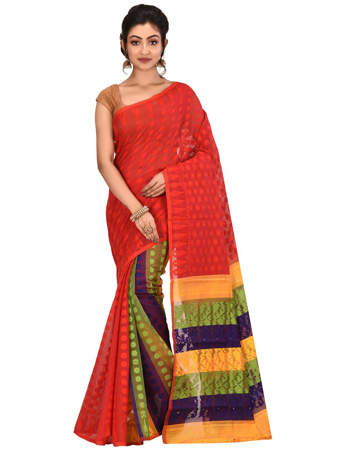 self-design jamdani saree - 17400581 - Zoom Image - 1