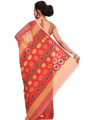 self-design jamdani saree - 17400584 - Standard Image - 2