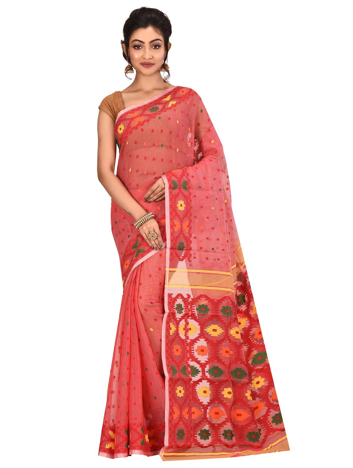 self-design jamdani saree - 17400584 - Zoom Image - 1