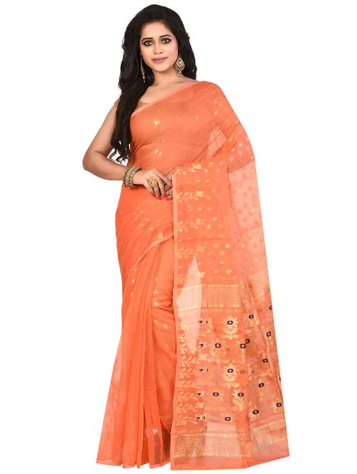 self-design jamdani saree - 17400588 - Standard Image - 1