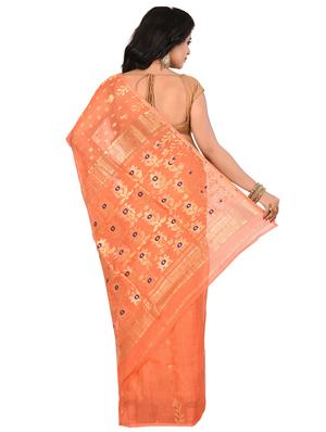 self-design jamdani saree - 17400588 - Standard Image - 2
