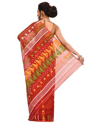 self-design jamdani saree - 17400601 - Standard Image - 2