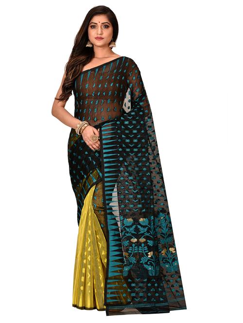 self-design jamdani saree - 17400604 - Very Small Image - 1