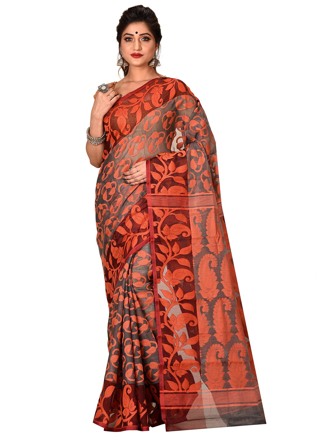 self-design jamdani saree - 17400609 - Zoom Image - 1