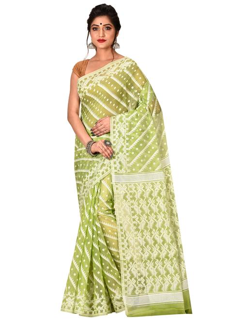self-design jamdani saree - 17400611 - Standard Image - 1