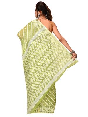 self-design jamdani saree - 17400611 - Standard Image - 2