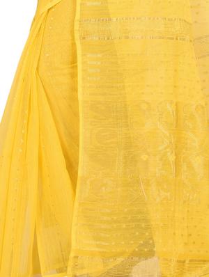 self-design jamdani saree - 17400621 - Standard Image - 3