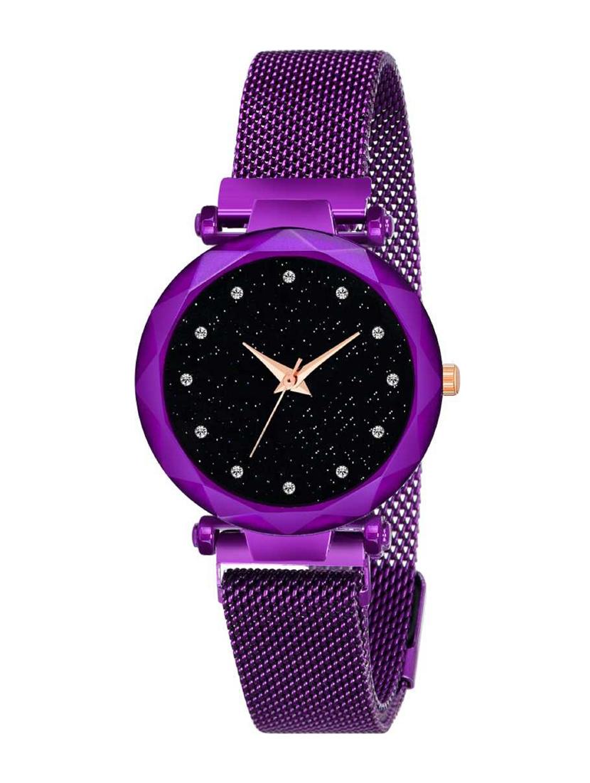 bolun luxury mesh magnet buckle starry sky quartz watches for girls fashion mysterious purple lady analog watch - 17400673 - Zoom Image - 1
