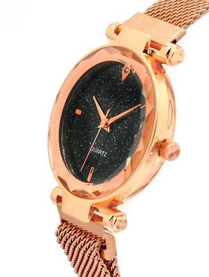 bolun rt-162 magnet-copper gold mesh magnet analog watch - 17400678 - Standard Image - 2