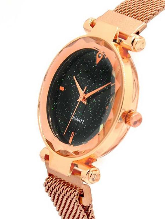bolun rt-162 magnet-copper gold mesh magnet analog watch - 17400678 - Zoom Image - 2