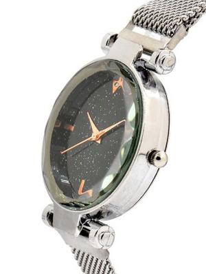 bolun rt-161 luxury mesh magnet buckle quartz fashion mysterious silver analog women's analog watch - 17400681 - Standard Image - 2