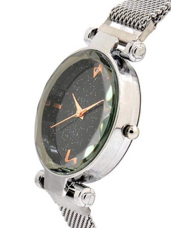 bolun rt-161 luxury mesh magnet buckle quartz fashion mysterious silver analog women's analog watch - 17400681 - Zoom Image - 2