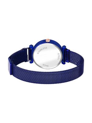 bolun laxurius looking blue dial magnet belt girl and women watch megnet analog watch - 17400757 - Standard Image - 3