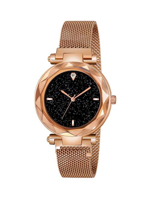 bolun new exclusive choice sparkling dial diamond cut rosegold magnetic strap analog analog watch - 17400758 - Standard Image - 1