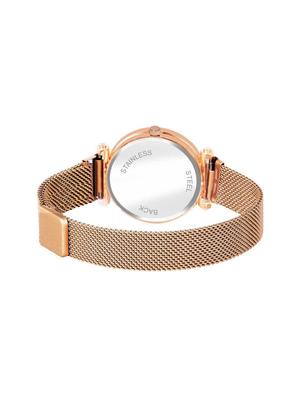 bolun new exclusive choice sparkling dial diamond cut rosegold magnetic strap analog analog watch - 17400758 - Standard Image - 3