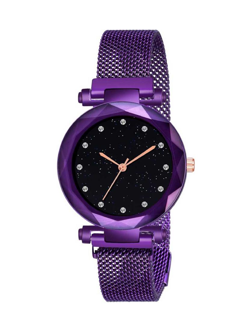 bolun purple megnet strap buckle analoge watch for girls & woman girls watches analog watch - 17400801 - Zoom Image - 1