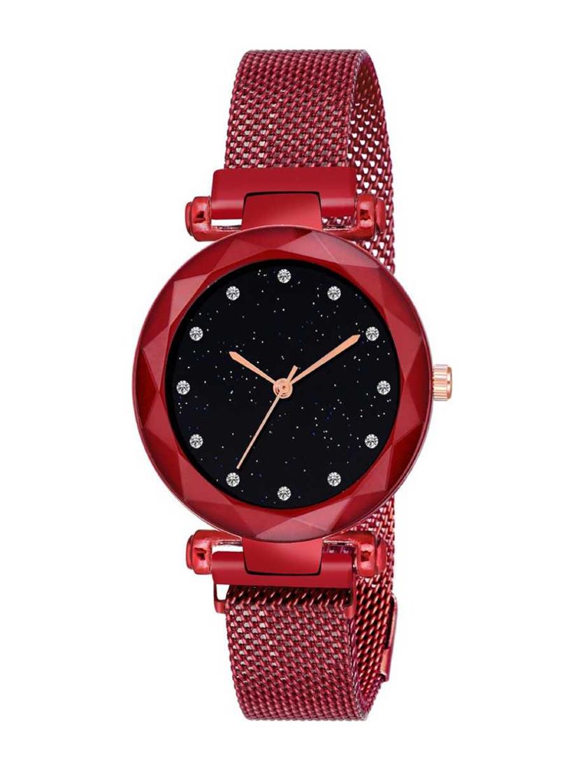 bolun red megnet strap buckle analoge watch for girls & woman girls watches analog watch - 17400802 - Zoom Image - 1