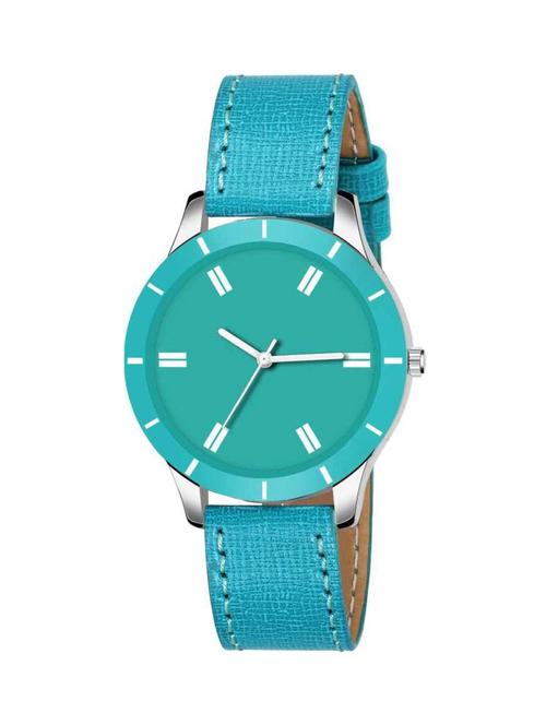 bolun new stylish blue cut glass leather strap watch for women analog watch - 17400836 - Standard Image - 1