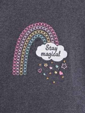 rainbow embroidered t-shirt - 17400920 - Standard Image - 3