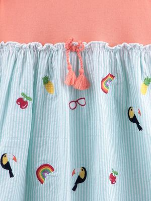 orange cotton frock - 17400928 - Standard Image - 3