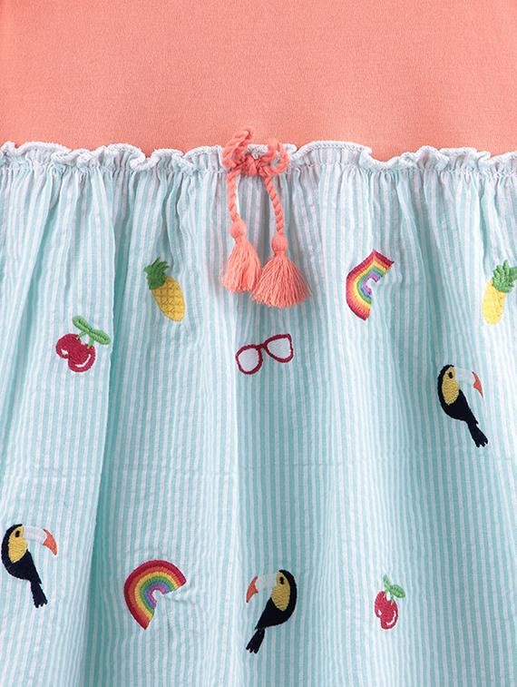 orange cotton frock - 17400928 - Zoom Image - 3