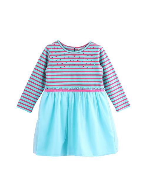 blue cotton frock - 17400930 - Standard Image - 1