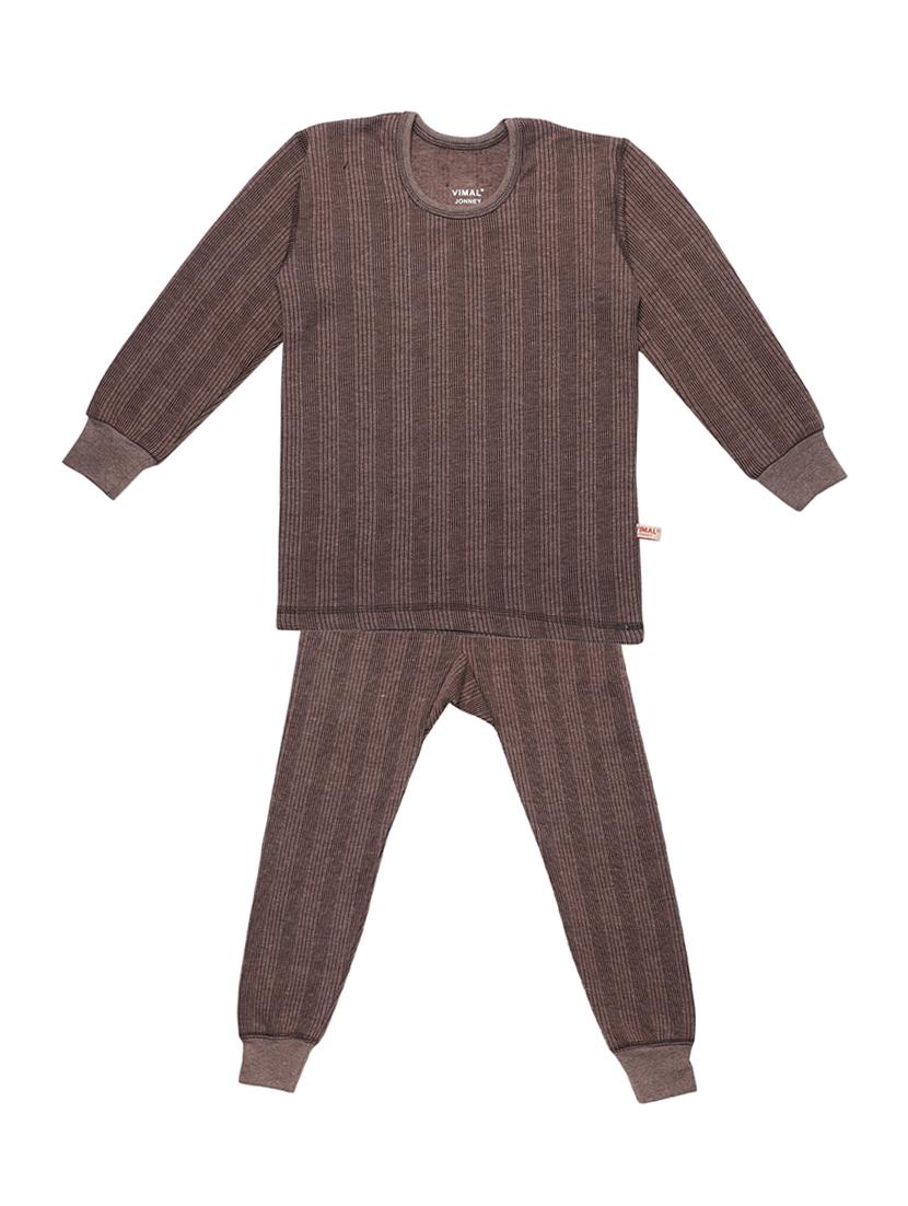 set of 3 brown cotton thermal - 17401184 - Zoom Image - 2
