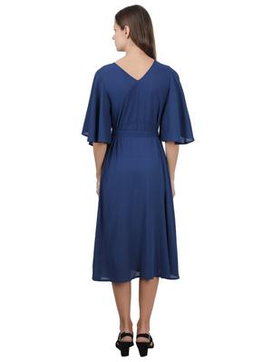 bell sleeves a-line dress - 17401316 - Standard Image - 3
