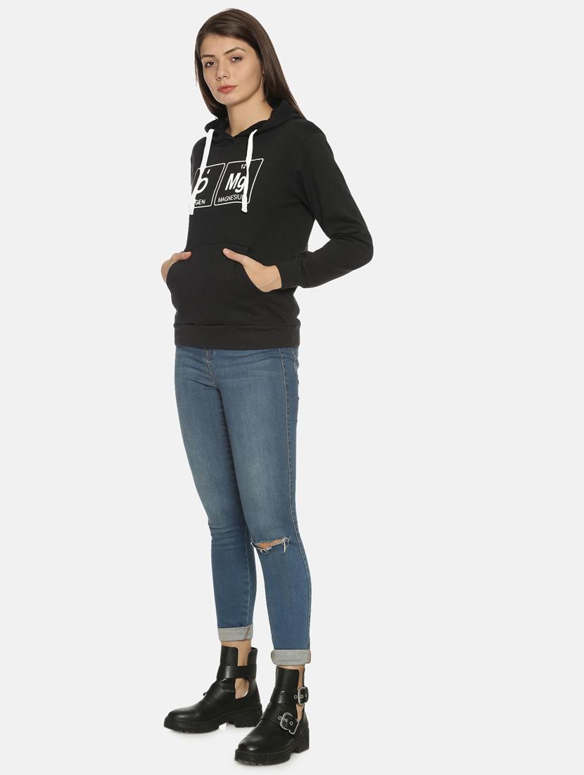hooded neck printed sweatshirt - 17401321 - Zoom Image - 4