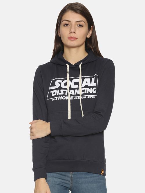 hooded neck printed sweatshirt - 17401322 - Standard Image - 1
