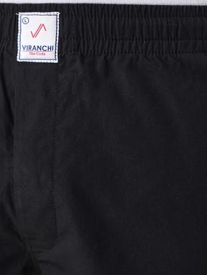 black solid ankle length track pant - 17401381 - Standard Image - 5