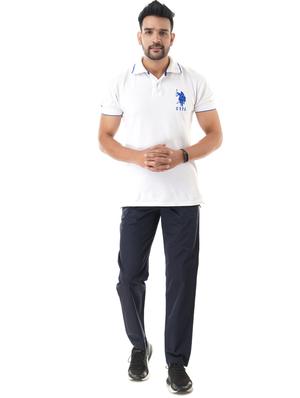 navy blue solid ankle length track pant - 17401382 - Standard Image - 4