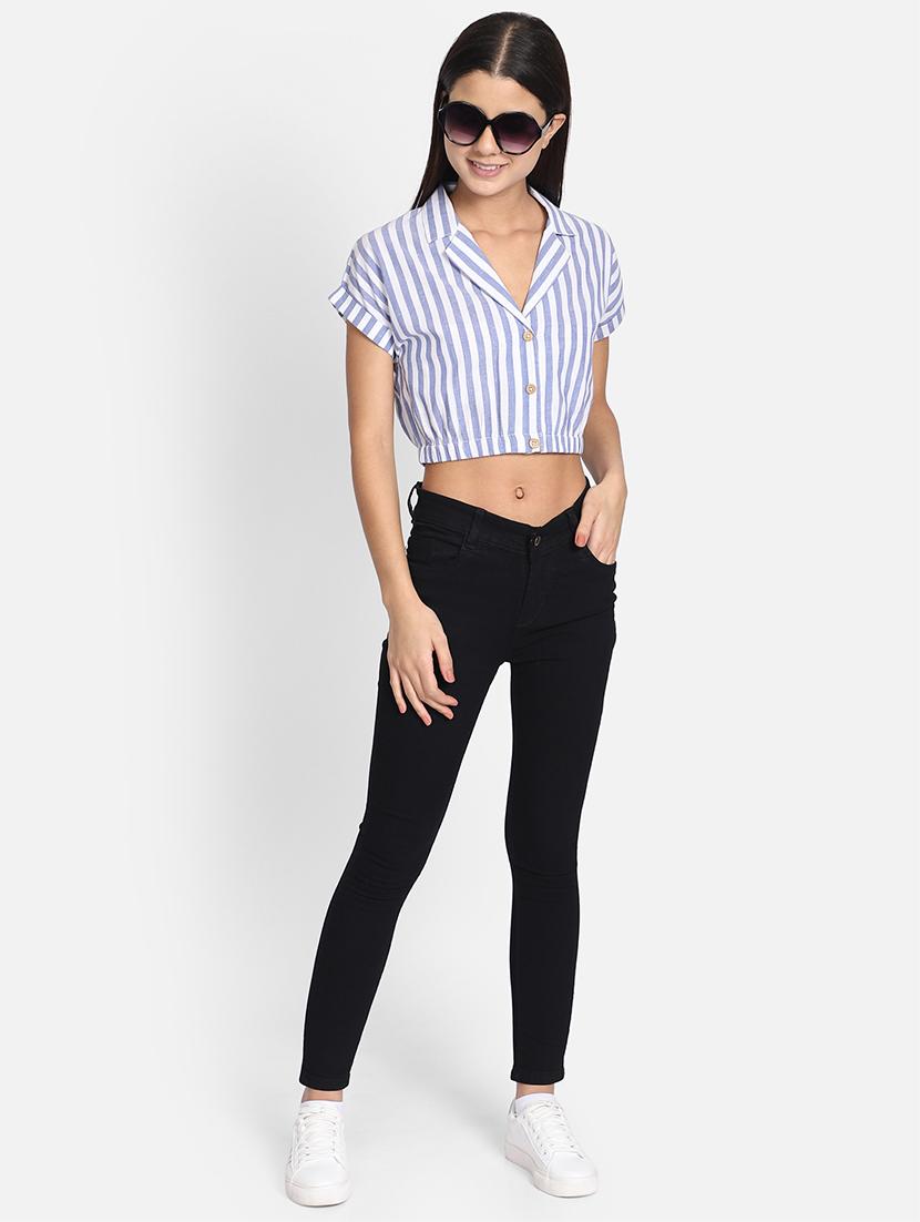 striped crop top - 17401422 - Zoom Image - 4