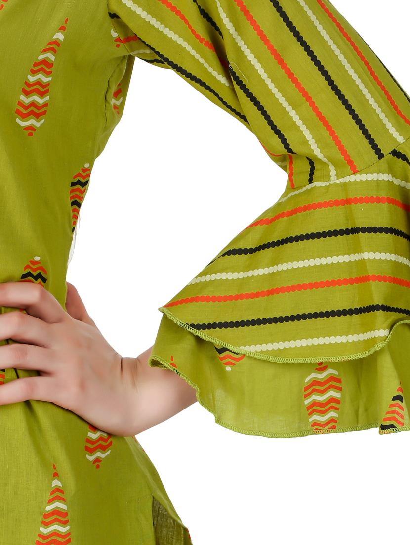 printed kurta palazzo set - 17401496 - Zoom Image - 5