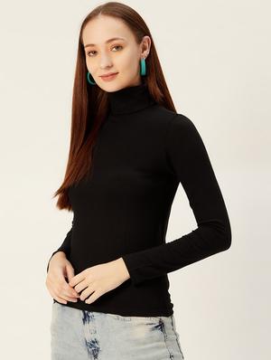 turtle neck solid top - 17401833 - Standard Image - 2