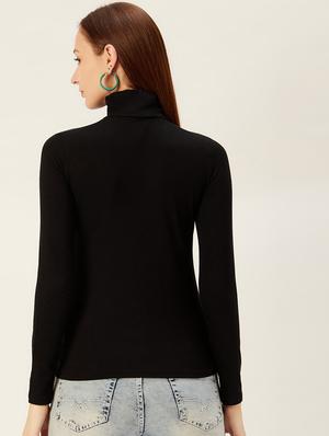 turtle neck solid top - 17401833 - Standard Image - 3
