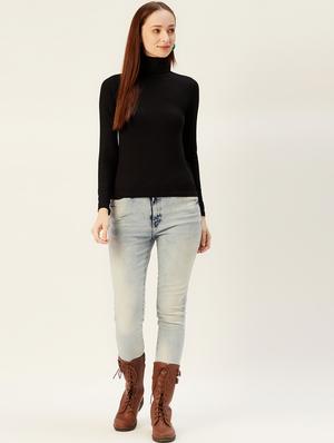turtle neck solid top - 17401833 - Standard Image - 4