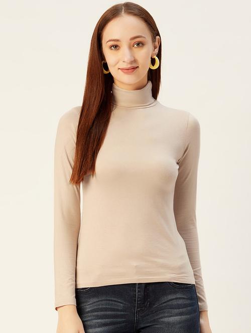 turtle neck solid top - 17401838 - Standard Image - 1