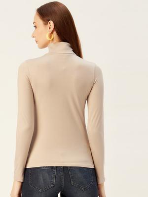 turtle neck solid top - 17401838 - Standard Image - 3