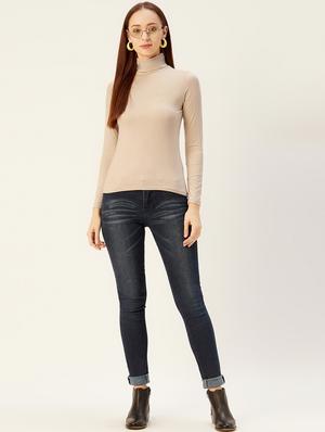 turtle neck solid top - 17401838 - Standard Image - 4